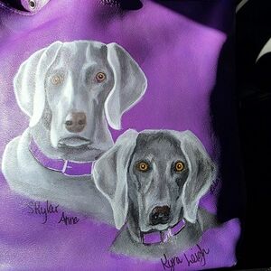 Coach Purple Dog Print Shoulder Bag